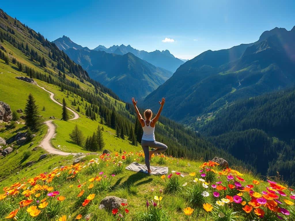 Hiking and outdoor yoga for wellness