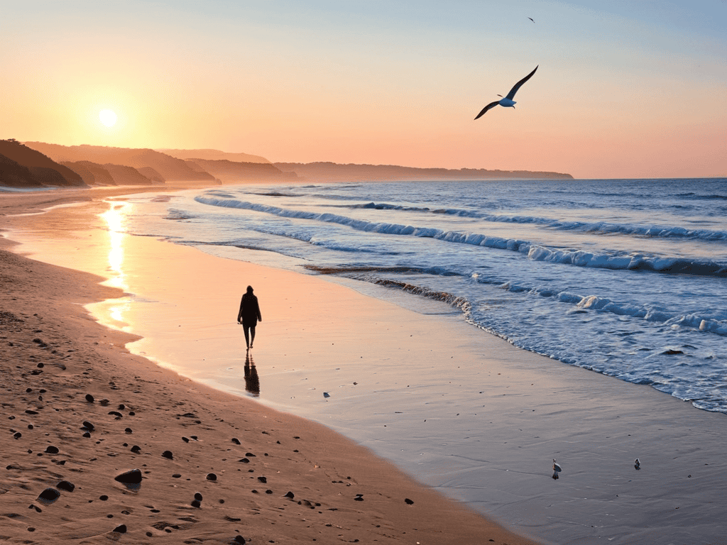 Sandy Serenity Beach Scene