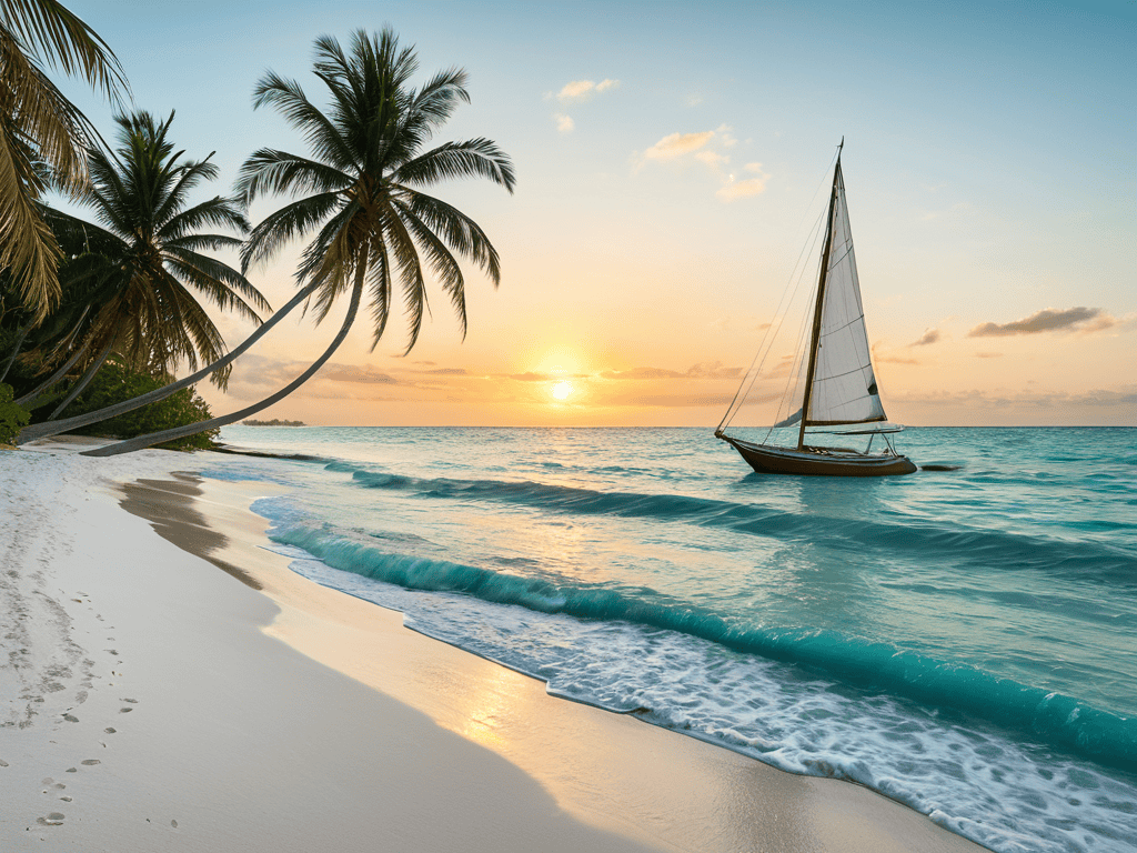 Popular Beach destinations at sunset