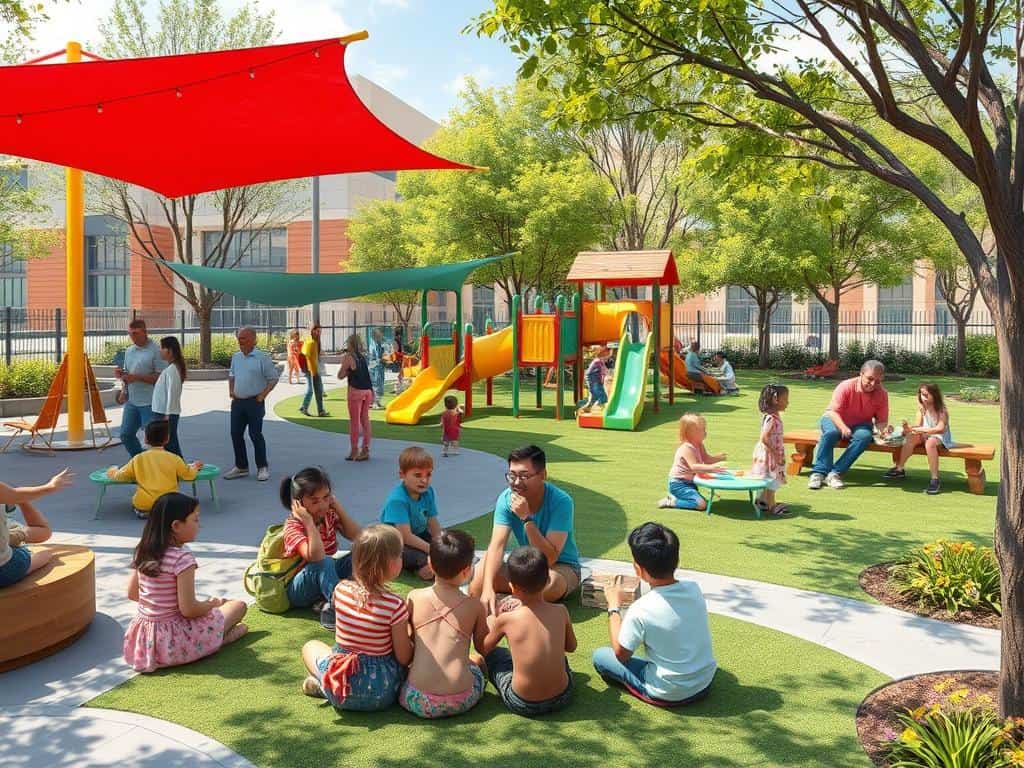 Multi-generational play areas Multi-generational play areas