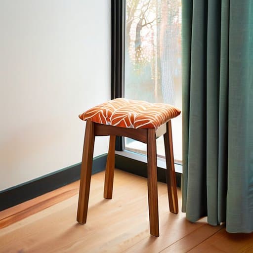 Folding Up the Joy: refurbished mid-century stool