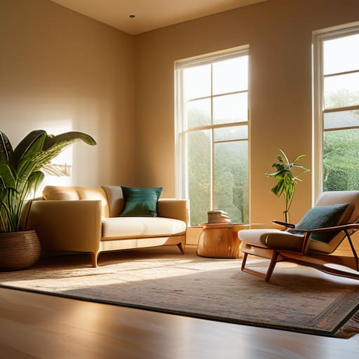 How sunlight affects mood in living areas.
